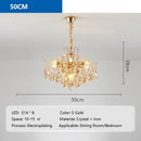 Axyaa Golden Crystal Chandelier for Luxurious Living Room Décor