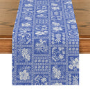 Axyaa Geometric Tropical Plant Table Runner for Indoor Outdoor Dining