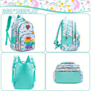 Axyaa Girls' School Backpack Set with Lunch Bag, Pencil Bag & Toy Pendant