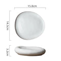 Axyaa Ceramic Shape Plate for Pastries, Sushi, and Desserts