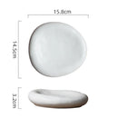Axyaa Ceramic Shape Plate for Pastries, Sushi, and Desserts