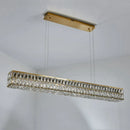 Axyaa Crystal LED Pendant Lights Steel Lustre Modern Dining Room Hanging Fixture