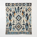 Axyaa Rabbit Velvet Yarn Fringed Shawl Blanket - Luxurious and Cozy