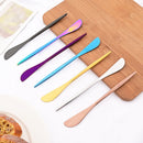 Axyaa Black Gold Butter Knife Set of 10 - Cheese Spreader Set