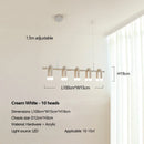 Axyaa Cream Style Chandelier: U-shaped Green LED Pendant Lamp for Living & Dining Areas