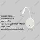 Axyaa LED Gooseneck Wall Lamp USB with Switch Bedroom Bedside Light