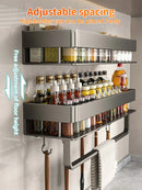 Axyaa Aluminum Kitchen & Bathroom Wall Hanging Rack Storage Shelf Organize Everything