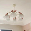 Axyaa Pink Bow Chandelier for Kids' Room & Kitchen - Nordic Design Home Lighting