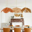 Axyaa Petal Chandelier Fabric Flower Pendant Light - Stylish Hanging Lamp for Home Décor