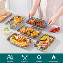 Axyaa 6/12 Piece Porcelain Dinner Plates Set, Bohemian Design, 8.5" Rectangular Serving Plates