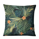 Luxurious Axyaa Succulent Cactus Flower Printed Linen Throw Pillow Case