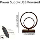 Axyaa Ring USB Lamp with 3-Color Dimming - Modern Minimalist Design