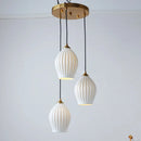 Axyaa Ceramic Pendant Lights: Elegant Chandeliers for Dining, Island, and Living Room