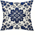 Axyaa Blue Floral Pattern Pillowcase - Home Decor Accent