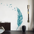 Axyaa Carved Feather Wall Stickers - Home Decor Self Adhesive Living Room Decals