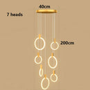 Axyaa Modern LED Pendant Light Chandelier for Staircase & Living Room - Indoor Hanging Lighting