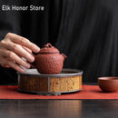 Axyaa Bamboo Tea Tray Pot Holder Set Water Base Storage Tea Furniture