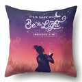 Axyaa Galaxy Print Pillowcase - Decorative Polyester Cushion Cover for Home Sofa