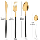 Axyaa Gold Mirror Stainless Steel Cutlery Set for Dining Wedding Restaurant