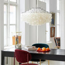 Axyaa Modern Luxury Shell Chandelier: Gold/Chrome Pendant Light for Living Room, Restaurant & Bedroom.