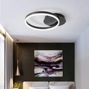 Axyaa LED Circle Chandelier Modern Ring Ceiling Light Acrylic Nordic Luminarias