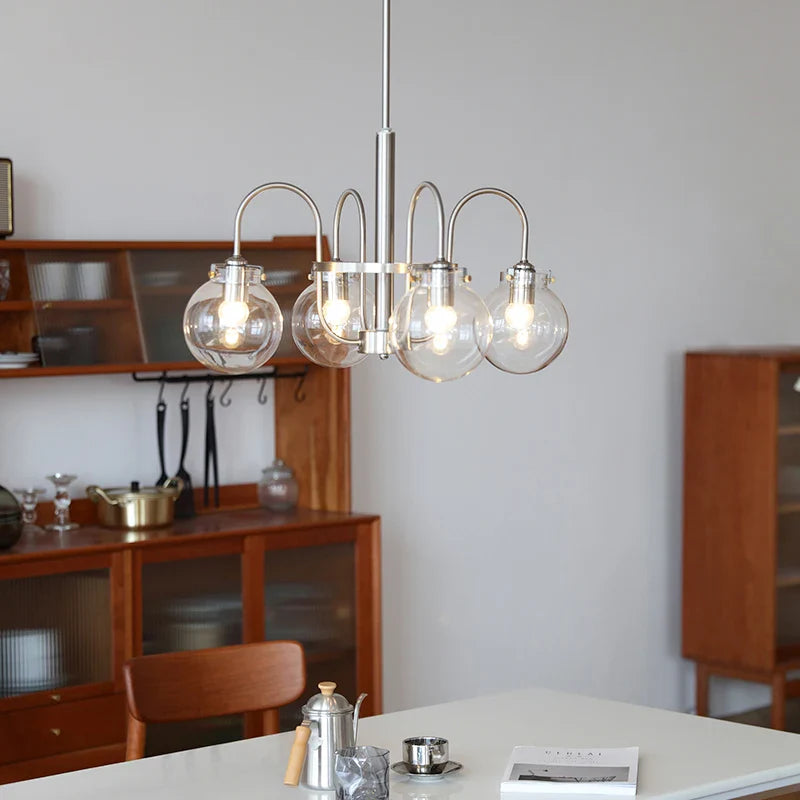 Axyaa Retro Bauhaus LED Glass Chandelier for Home and Shop Lighting