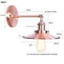 Axyaa Loft LED Wall Lamp Gold Pull Chain Switch Vintage Industrial Luminaire