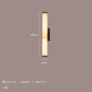 Axyaa Marble LED Wall Lights Copper Sconces Luxury Bedroom Lamp Art Decor
