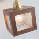 Axyaa Walnut Wood LED Wall Sconce Rotate Light Clear Glass Pull Chain Switch