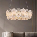 Axyaa Modern Glass Flower LED Chandelier for Home Living Room Bedroom Decor
