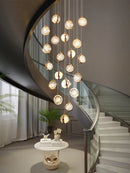 Axyaa Luxury Crystal Ball Chandelier for Modern Living Room Lighting