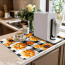 Axyaa Thanksgiving Coffee Cup Drying Mat Non-slip Diatoms Absorbent Kitchen Counter Drain Mats