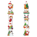 Axyaa Christmas Door Hanging Banner Santa Claus Snowman Xmas Front Door Ornament