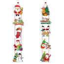 Axyaa Christmas Door Hanging Banner Santa Claus Snowman Xmas Front Door Ornament