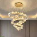 Axyaa Crystal Chandelier Pendant Light for Living Room Bedroom Ceiling, Luxury Indoor Lighting