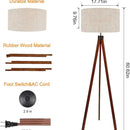 Axyaa Modern Wood Fabric Floor Lamp | Nordic Style for Bedroom Study Board Decoration