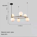 Axyaa Nordic Glass Chandelier Pendant Light for Indoor Dining Room Lighting
