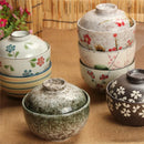 Axya Ceramic Soup and Noodle Bowl Set with Hand-Painted Designs