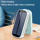 Axyaa Solar-Powered Foldable Desk Lamp with USB Charging and Rechargeable Battery