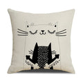 Axyaa Cat Print Cushion Cover for Stylish Home Decor and Comfort