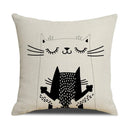 Axyaa Cat Print Cushion Cover for Stylish Home Decor and Comfort