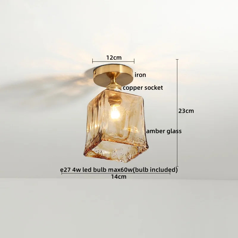 Axyaa Frosted Glass LED Ceiling Lamp for Modern Indoor Lighting