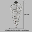 Axyaa Modern Stair Chandelier Pendant Light for Living Room - LED Indoor Ceiling Lamp