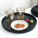 Axyaa Round Wooden Tray for Tea and Coffee Serving