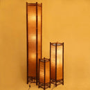 Axyaa Bamboo Curtain Floor Lamp LED Art Decor for Living Room Teahouse Office