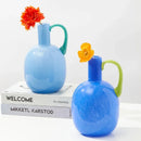 Axyaa Single Ear Glass Vase Hydroponic Color Bottle
