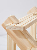 Axyaa Wood Jewelry Display Stand with Card Slot for Earrings, Necklaces, Rings