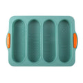 Axyaa 4-Grid Silicone French Bread Baking Mold - Nonstick Baguette Tray