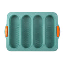 Axyaa 4-Grid Silicone French Bread Baking Mold - Nonstick Baguette Tray