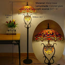 Axyaa Stained Glass Tiffany Floor Lamp: American Retro Style for Living Room & Bedroom